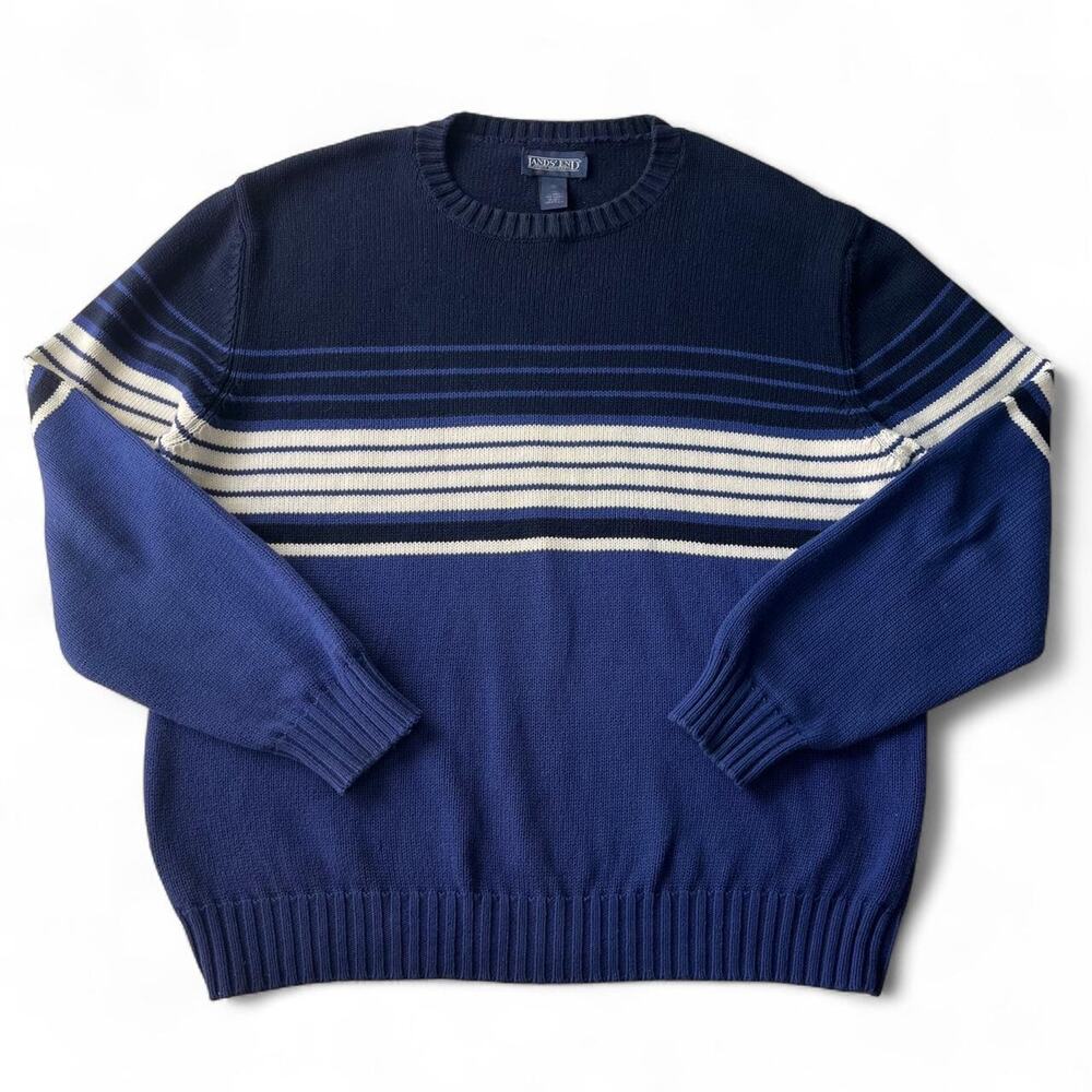 Vintage lands end mens striped